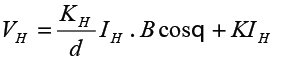 以使用霍尔元件的方法为例，霍尔效应切合以下的关系式